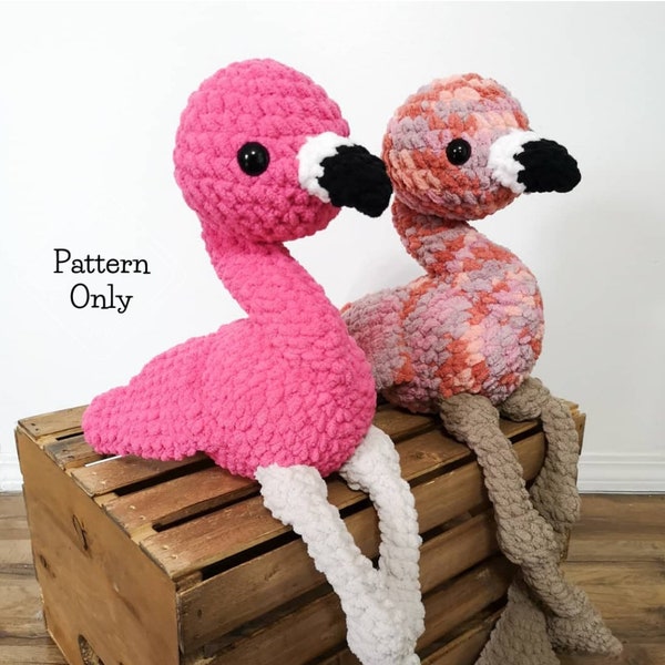 PATTERN/INSTRUCTIONS Flamingo, Crochet, Flamingo Pattern, Flamingo Crochet Pattern, Amigurumi Pattern, Amigurumi, PDF Crochet Pattern