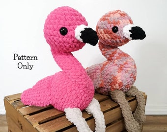 PATTERN/INSTRUCTIONS Flamingo, Crochet, Flamingo Pattern, Flamingo