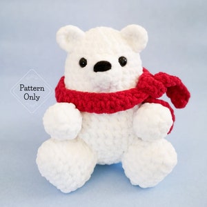 PATTERN/INSTRUCTIONS Polar Bear, Amigurumi Pattern, Bear Pattern, Crochet Bear Pattern, Animal pattern, Amigurumi, PDF Crochet Pattern
