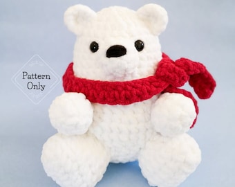 PATTERN/INSTRUCTIONS Polar Bear, Amigurumi Pattern, Bear Pattern, Crochet Bear Pattern, Animal pattern, Amigurumi, PDF Crochet Pattern