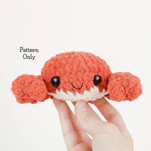 PATTERN/INSTRUCTIONS Crab, Crab Crochet Pattern, Low-Sew Crab Pattern, Crab Amigurumi, Amigurumi, PDF Crochet Pattern, Amigurumi Pattern,