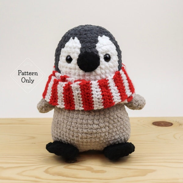 PATTERN/INSTRUCTIONS Penguin, Low-Sew Pattern, Amigurumi Pattern, Baby Penguin Pattern, Penguin Crochet Pattern, PDF Crochet Pattern