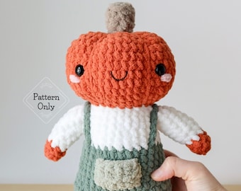 PATTERN/INSTRUCTIONS Pumpkin, Low-Sew Pattern, Amigurumi Pattern, Pumpkin Pattern, Pumpkin Crochet Pattern, PDF Crochet Pattern