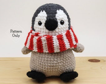 PADRÃO / INSTRUÇÕES Pinguim, Padrão de Costura Baixa, Padrão Amigurumi, Padrão de Pinguim Bebê, Padrão de Crochê Pinguim, Padrão de Crochê PDF