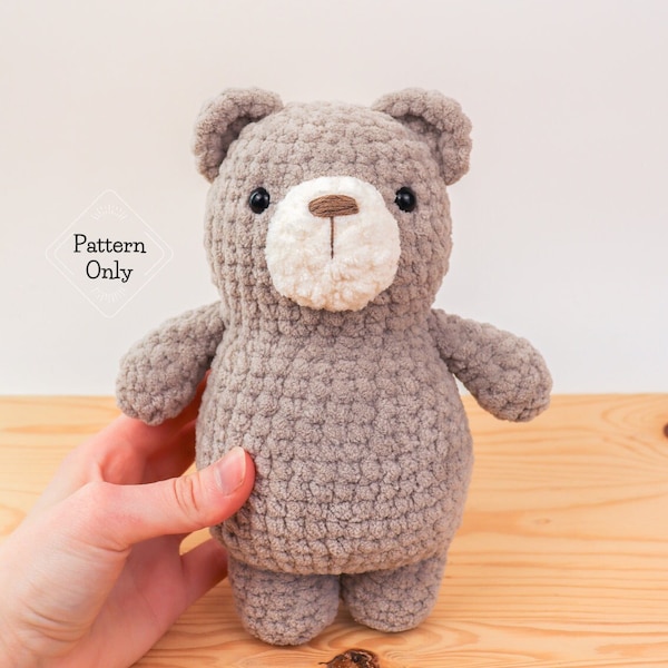 MUSTER/ANLEITUNG Bär, Amigurumi Bär Muster, Teddybär Muster, Bär Häkelmuster, Tiermuster, Amigurumi, PDF Häkelanleitung