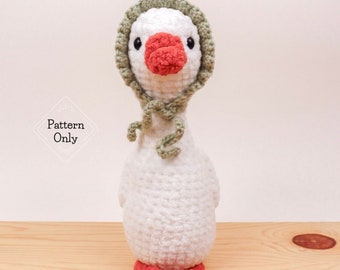PATROON/INSTRUCTIES Gans, amigurumi-eendpatroon, ganspatroon, gehaakt ganspatroon, dierenpatroon, amigurumi, pdf-haakpatroon