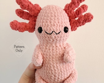 PATTERN/INSTRUCTIONS Axolotl, Amigurumi Pattern, Axolotl Pattern, Crochet Axolotl Pattern, Animal pattern, Amigurumi, PDF Crochet Pattern