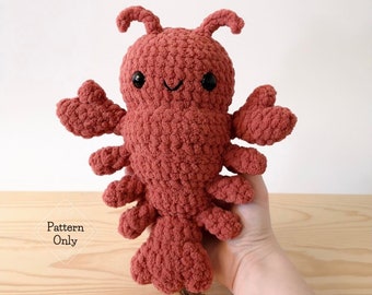 PATTERN/INSTRUCTIONS Lobster, Amigurumi Pattern, Lobster Pattern, Crochet Lobster Pattern,  Animal pattern, PDF Crochet Pattern