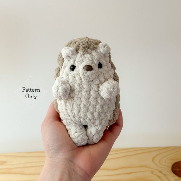 PATTERN/INSTRUCTIONS Hedgehog, Low-Sew Pattern, Amigurumi Pattern, Hedgehog Pattern, Hedgehog Crochet Pattern, PDF Crochet Pattern
