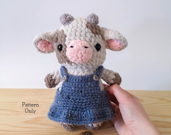 PATTERN/INSTRUCTIONS Cow, Amigurumi Pattern, Cow Pattern, Crochet Cow Pattern, Animal pattern, Amigurumi, PDF Crochet Pattern