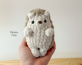 PATTERN/INSTRUCTIONS Hedgehog, Low-Sew Pattern, Amigurumi Pattern, Hedgehog Pattern, Hedgehog Crochet Pattern, PDF Crochet Pattern