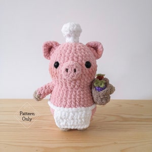 PATTERN/INSTRUCTIONS Pig, Amigurumi Pattern, Pig Pattern, Crochet Pig Pattern, Crochet Piggy, Animal pattern, Amigurumi, PDF Crochet Pattern