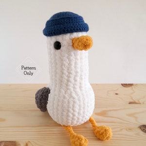 PATTERN/INSTRUCTIONS Seagull, Amigurumi Pattern, Seagull Pattern, Crochet Seagull Pattern, Animal pattern, Amigurumi, PDF Crochet Pattern