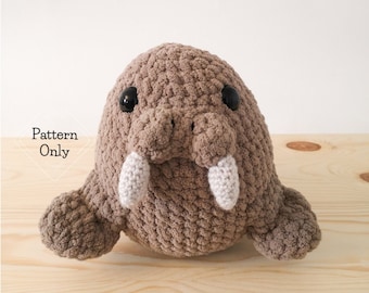 PATTERN/INSTRUCTIONS Walrus, Amigurumi Pattern, Walrus Pattern, Crochet Walrus Pattern, Animal pattern, Amigurumi, PDF Crochet Pattern