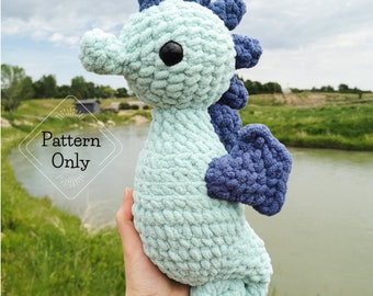 PATTERN/INSTRUCTIONS Seahorse, Seahorse Pattern, Sandy the Seahorse, Seahorse Crochet Pattern, Amigurumi, PDF Crochet Pattern, Sea Creature