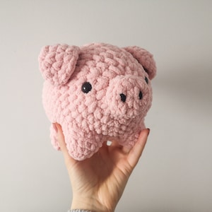 PATTERN/INSTRUCTIONS Pig Piggy Pillow Pattern Cute Pig Plushie Pattern Crochet Piggy Pattern image 2