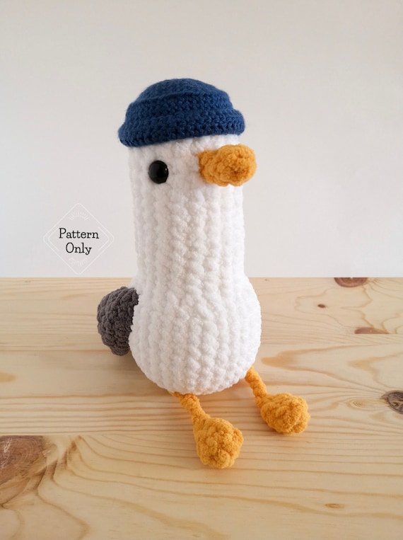 PATTERN/INSTRUCTIONS Seagull, Amigurumi Pattern, Seagull Pattern, Crochet Seagull Pattern, Animal pattern, Amigurumi, PDF Crochet Pattern