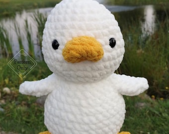 MÖNSTER/INSTRUKTIONER Anka, Virkad Anka, Ankmönster, Anka Amigurumi, Amigurumi Mönster, Virkmönster, Amigurumi, PDF Virkmönster