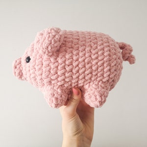 PATTERN/INSTRUCTIONS Pig Piggy Pillow Pattern Cute Pig Plushie Pattern Crochet Piggy Pattern image 4