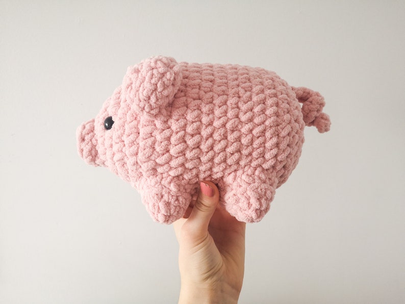 PATTERN/INSTRUCTIONS Pig Piggy Pillow Pattern Cute Pig Plushie Pattern Crochet Piggy Pattern image 4
