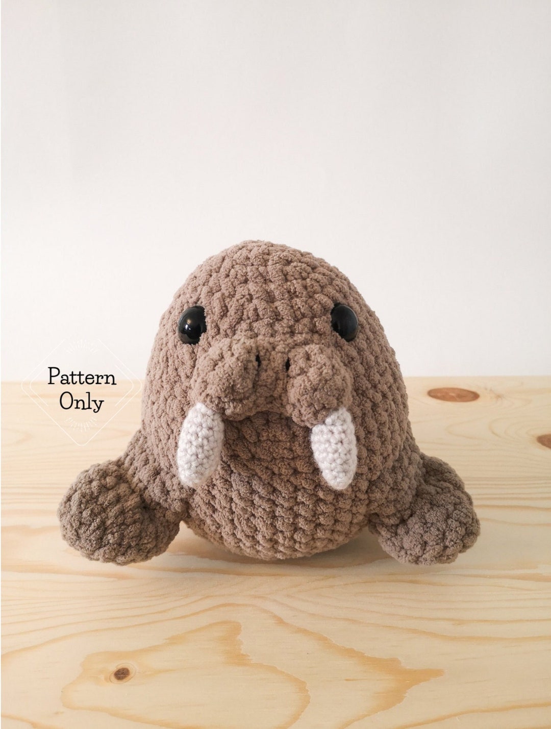 PATTERN/INSTRUCTIONS Walrus, Amigurumi Pattern, Walrus Pattern, Crochet