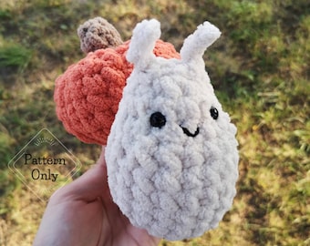 PATTERN/INSTRUCTIONS Snail, Amigurumi Pattern, Halloween Pattern, Crochet Snail Pattern, Pumpkin Pattern, Amigurumi, PDF Crochet Pattern