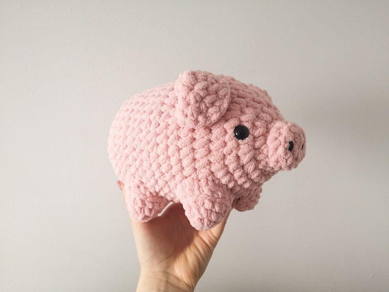 PATTERN/INSTRUCTIONS Pig Piggy Pillow Pattern Cute Pig Plushie Pattern Crochet Piggy Pattern image 3