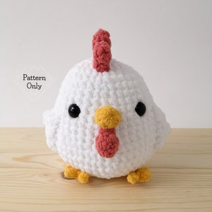 MUSTER/ANLEITUNG Huhn, Amigurumi Muster, Huhn Muster, Häkeltier Huhn Muster, Amigurumi, PDF Häkelanleitung Bild 1