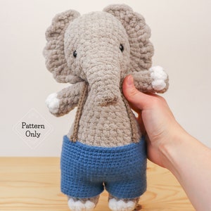 MUSTER/ANLEITUNG Elefant, Amigurumi Elefant Muster, Elefant Muster, Elefant Häkelmuster, PDF Häkelanleitung