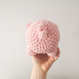 PATTERN/INSTRUCTIONS Pig Piggy Pillow Pattern Cute Pig Plushie Pattern Crochet Piggy Pattern image 5