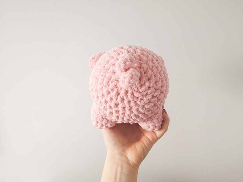 PATTERN/INSTRUCTIONS Pig Piggy Pillow Pattern Cute Pig Plushie Pattern Crochet Piggy Pattern image 5