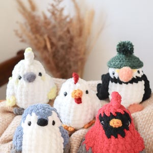 PATTERN/INSTRUCTIONS Bird, 5in1 Bundle, Low-Sew Bird Pattern, Crochet Bird Pattern, PDF Crochet Pattern