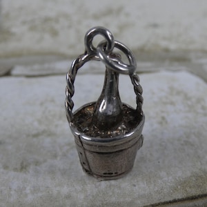 Vintage Sterling Silver Champagne Bucket Charm / Pendant