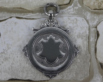 Vintage Hallmarked Sterling Silver Fob / Medal / Pendant