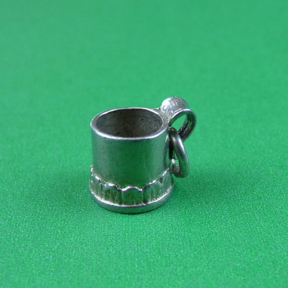 Vintage Sterling Silver Tankard / Mug Charm / Pen… - image 1