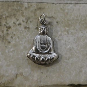 Vintage Sterling Silver Buddha Charm / Pendant