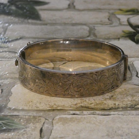 Bracelet Jonc Ancien En Argent Massif - Poinçonné - France - Occasion