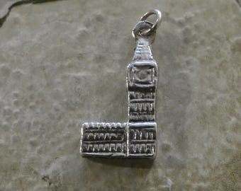 Vintage Sterling Silver Big Ben London Charm / Pendant