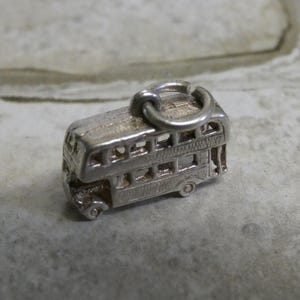 Vintage Sterling Silver London Bus Double Decker Charm / Pendant