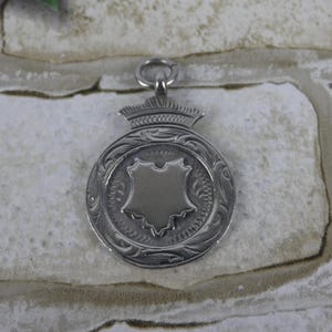 Antique Hallmarked Silver Fob / Medal / Pendant - Birmingham 1925 - Bravingtons