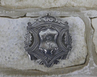 Antique Hallmarked Silver Fob / Medal / Pendant - 1918