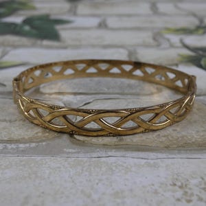 Bracelet jonc/bracelet/manchette en or roulé vintage de style victorien