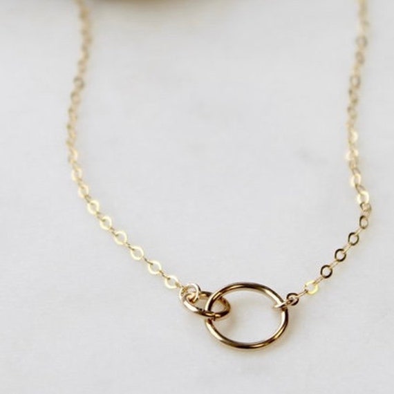 Interlocking Gold Necklace | Etsy