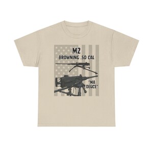 M2 Browning .50 Cal Machine Gun Tee | Military Weapon Illustration T-Shirt image 1