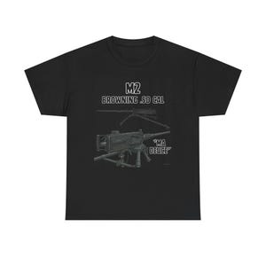 M2 Browning .50 Cal Machine Gun Tee | Military Weapon Illustration T-Shirt image 12