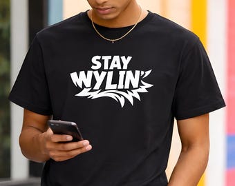 Stay Wylin 'Graphic T-Shirt für Männer & Frauen, trendiges Streetwear-T-Shirt, schweres 100% Baumwoll-Shirt