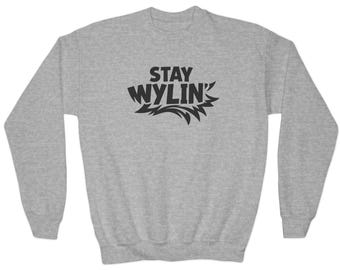 Stay Wylin' Youth Crewneck Sweatshirt | Graphic Streetwear Pullover