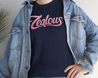 Eifriges grafisches T-Shirt Baumwoll-Shirt | Bold Print T-Shirt