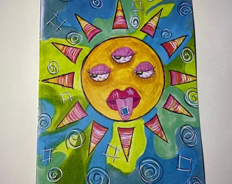 Trippy Sun Etsy