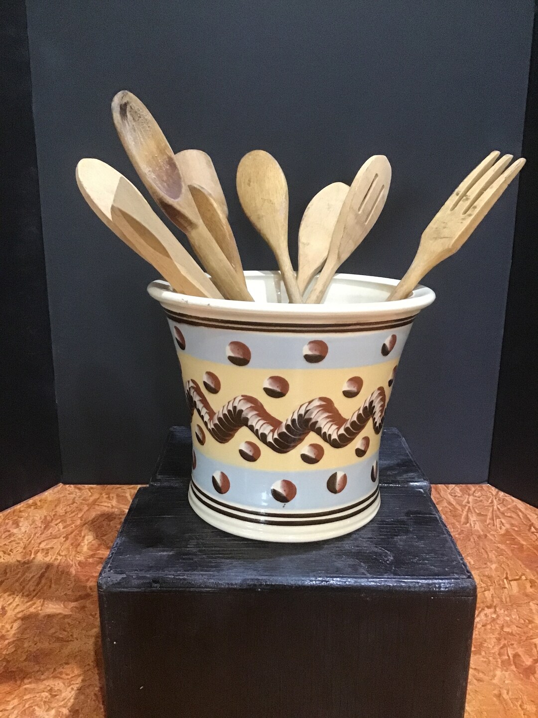 Mochaware Spoon Crock Etsy